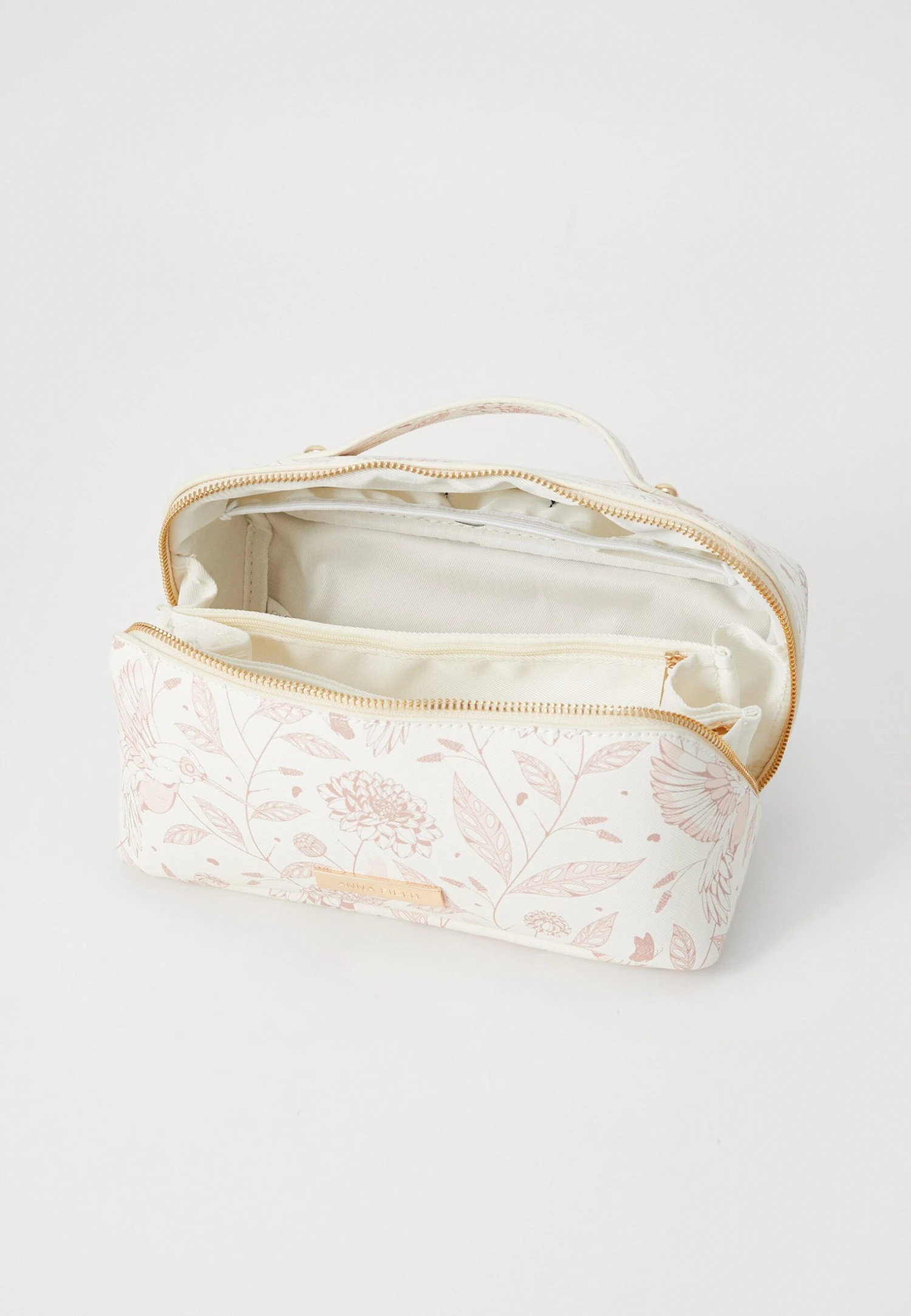 Anna Field Wash Bag - White Rose 3 Anna Field Wash Bag - White Rose - Image 3