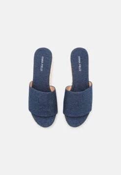Anna Field Heeled Mules - Blue Denim -Anna Field Store 6d76dbae16e84f4593fadd9b91b71b47