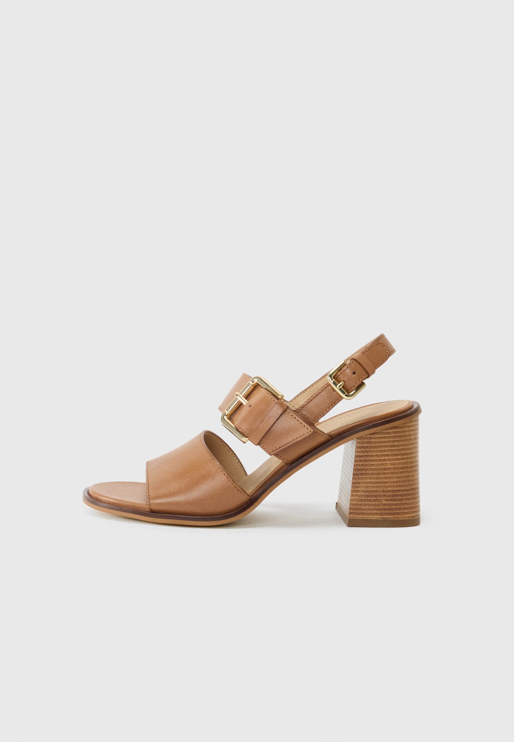 Anna Field LEATHER - High Heeled Sandals - Cognac