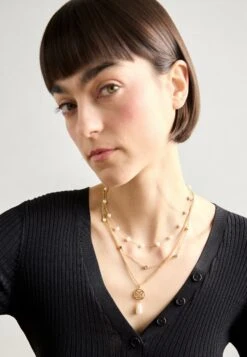 Anna Field 3 PACK - Necklace - Shiny Gold-coloured