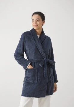 Anna Field Dressing Gown - Dark Blue